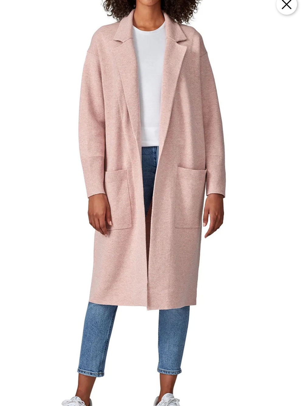 J. Crew Long Open-Front Cardigan in Blush size Medium